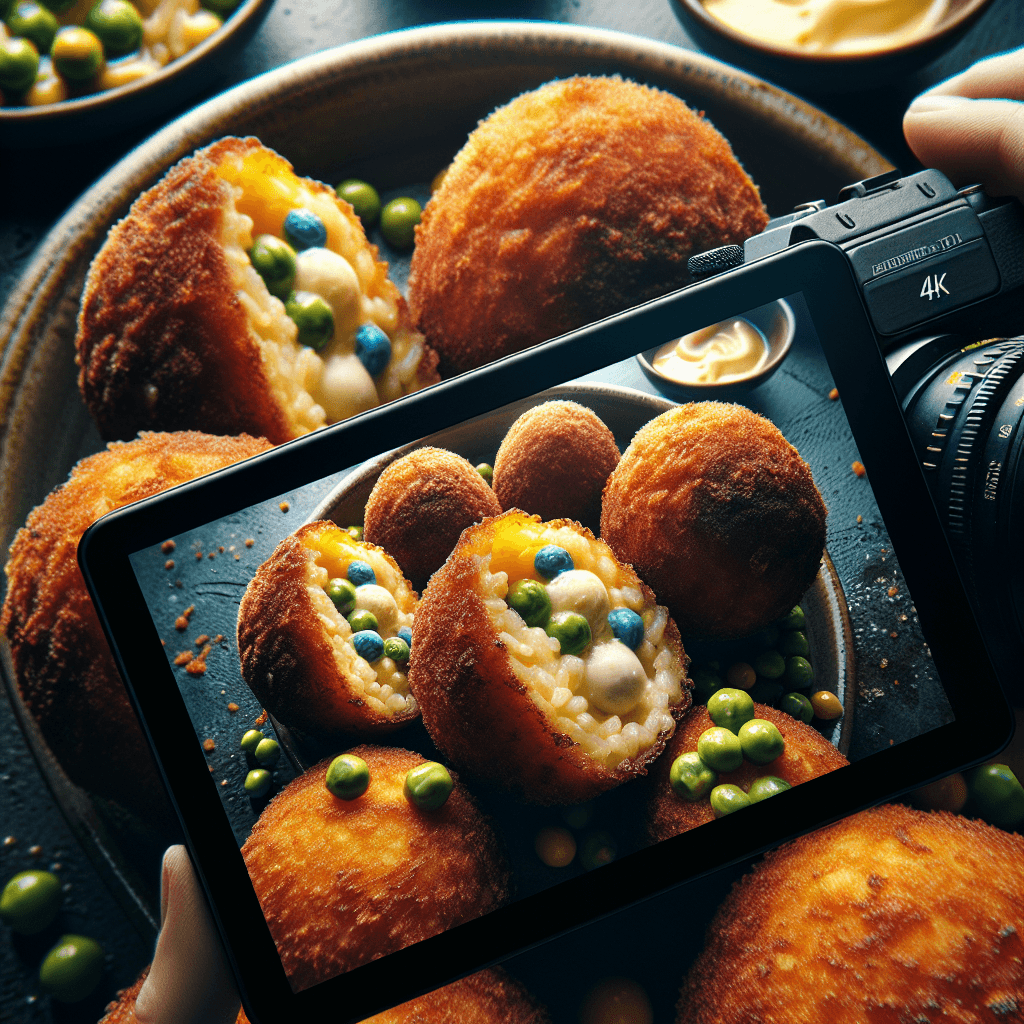 Classic Sicilian Arancini with Mozzarella and Peas