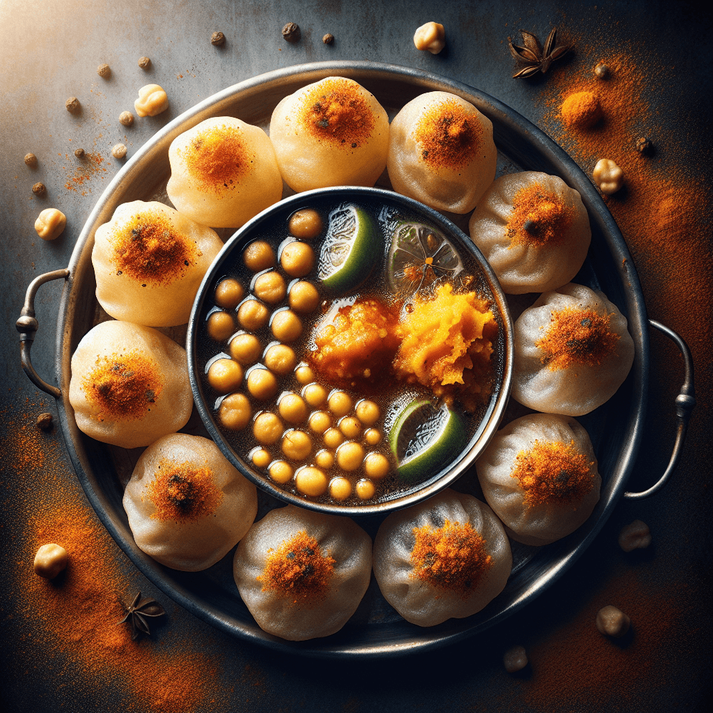 Classic Indian Pani Puri (Crispy Semolina Shells with Spiced Potato Filling)