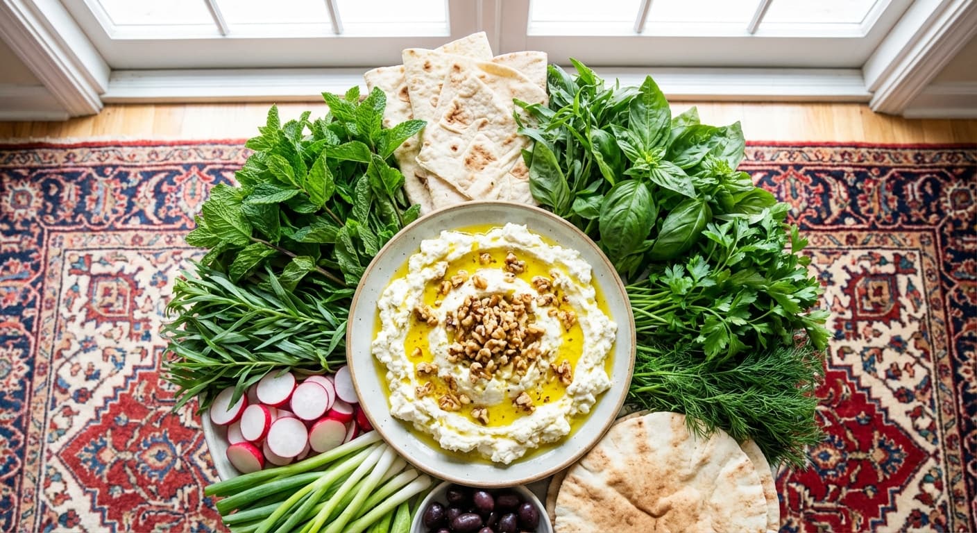 Panir Mistri Raja Sabzi va Panir (Persian Herb & Feta Spread) — Zaffaron
